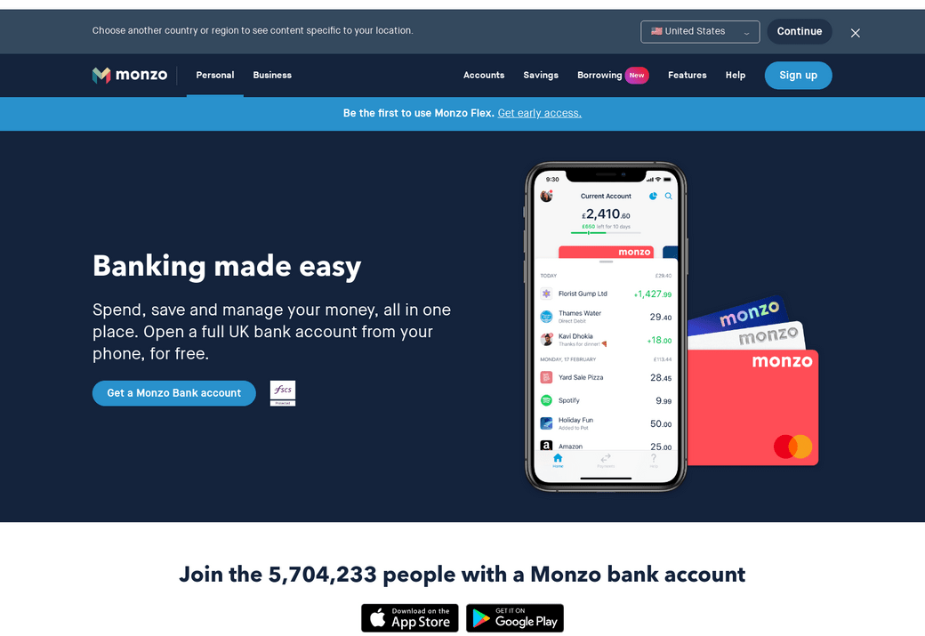Starling Bank Screenshot
