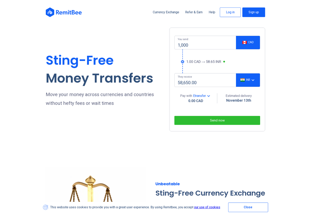 XE Money Transfer Screenshot