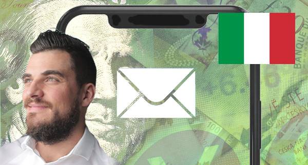 Send Money Through Email in Italy